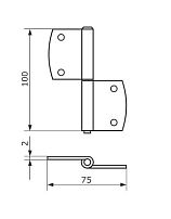 Домарт врезная ПВ2-100 б/п Петля (50) Домарт врезная ПВ2-100 б/п Петля (50)