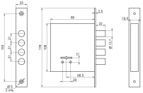 Рязань ЗВ 8-8М/15 б/о 85200 Замок врезной б/руч (16) Рязань ЗВ 8-8М/15 б/о 85200 Замок врезной б/руч (16)