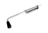 Засов Домарт с пружиной ЗСП-400 мод.5 черный d-16мм(5)