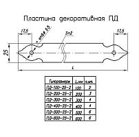 Н.Новгород  пластина декоративная ПД-500-25-2-S черный матовый(4)