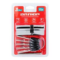 АЛЛЮР HD F 80-5К CP[30x10x40] (35x45) хром перф.кл БЛИСТЕР Цилиндровый механизм (60,50,10)