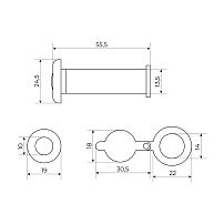 АЛЛЮР ГД-3 БШт 50-75мм d=14мм золото Глазок дверной (200,20) АЛЛЮР ГД-3 БШт 50-75мм d=14мм золото Глазок дверной (200,20)