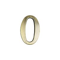 Цифра дверная АЛЛЮР "0" на клеевой основе  бронза (600,20)