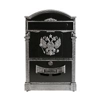 Ящик почтовый АЛЛЮР №4011В "Герб" старое серебро (5) Ящик почтовый АЛЛЮР №4011В "Герб" старое серебро (5)