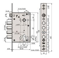 Крит ЗВ-А2 Ассистент хром без ЦМ 4 риг. d-15.8мм б/о, м/о 85мм, арт.04315 Замок врезной тяж. (10)