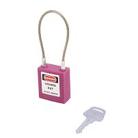 BD-G48 Purple замок навесной с тросом BD-G48 Purple замок навесной с тросом