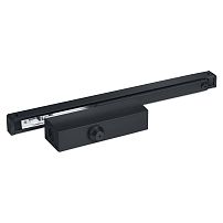 NOTEDO Доводчик дверной  DC-075 SL+HO BLACK со скользящей тягой, с фикс. до 60 кг черный (10)