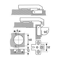 StahlBuro 1108-90' Slide-On (Слайд-Он) 2шт., хром. Петля мебельная (50) StahlBuro 1108-90' Slide-On (Слайд-Он) 2шт., хром. Петля мебельная (50)