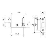 Д-град Зенит ЗЩ2-55 с квадратом Защелка дверная (100) Д-град Зенит ЗЩ2-55 с квадратом Защелка дверная (100)