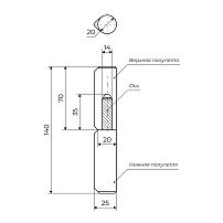 АЛЛЮР 20х140 регулир.,с шариком, капл. шарнир-петля под сварку (40,10) АЛЛЮР 20х140 регулир.,с шариком, капл. шарнир-петля под сварку (40,10)