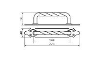 Домарт Ручка декоративная мод.4 (225) кованая СУЗДАЛЬ черный (10)