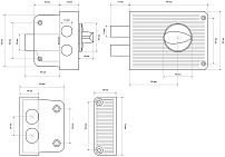 СТАНДАРТ Россия ЗН1-3С серебро Замок накладной (16)