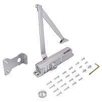 NOTEDO Доводчик дверной противоветровой DC-030-130 DA+BC от 30 до 130кг серебро (10) NOTEDO Доводчик дверной противоветровой DC-030-130 DA+BC от 30 до 130кг серебро (10)