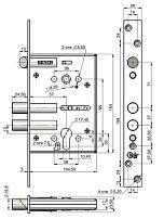 Крит ЗВ-7РМП-004-ИБ-Хп Искробезопасный  б/о, м/о 85мм , арт.03098 Замок врезной тяж.(10)