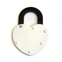 Н.Новгород ЗВ-А "Сердечко" белый Замок навесной (50) Н.Новгород ЗВ-А "Сердечко" белый Замок навесной (50)