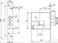 Герион "Блок-5М" б/о 5кл  3 ригеля сейфовый Замок накладной (50)