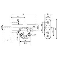 Крит MINILOCK ЗВ-П24 без ЦМ , б/о арт.05690 Замок врезной (50)
