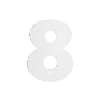 Цифра дверная Пермь "8" белая 60 мм 