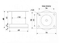 Soller опора мебельная В-140 50*60мм хром (100) Soller опора мебельная В-140 50*60мм хром (100)
