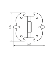 Домарт Петля фигурная 130х140 кованая СУЗДАЛЬ черный (30) Домарт Петля фигурная 130х140 кованая СУЗДАЛЬ черный (30)