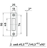 Ответная планка Балашиха ЗВ8 52.002 для ЗВ 8 852.0.0