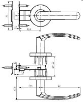 Д-град Зенит ЗЩ2.08 серебро Защелка дверная (30) 