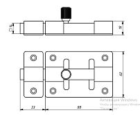 Засов Симеко ЗЩ 031 квадратный (50)