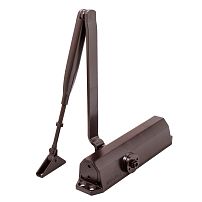 БУЛАТ Доводчик дверной ДД 302/3 B-C (25-85 кг) коричневый, с ветровым тормозом (10)