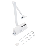 NOTEDO Доводчик дверной DC-060-I WHITE до 60 кг белый (10) NOTEDO Доводчик дверной DC-060-I WHITE до 60 кг белый (10)