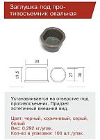 ДФ Заглушка под противосъем овал черная (100,10!!!) 