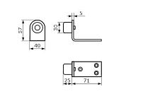 Домарт Стопор для входных дверей 60 черный (30) 