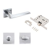 АЛЛЮР АРТ "ТИНА" SC+L7050S SC+BK-S2 SC (8890/S7050) матовый хром Комплект ручка и защ с фикс (20)