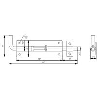 Засов Киров Секрет ЗД-10 а/серебро 180мм (20) Засов Киров Секрет ЗД-10 а/серебро 180мм (20)