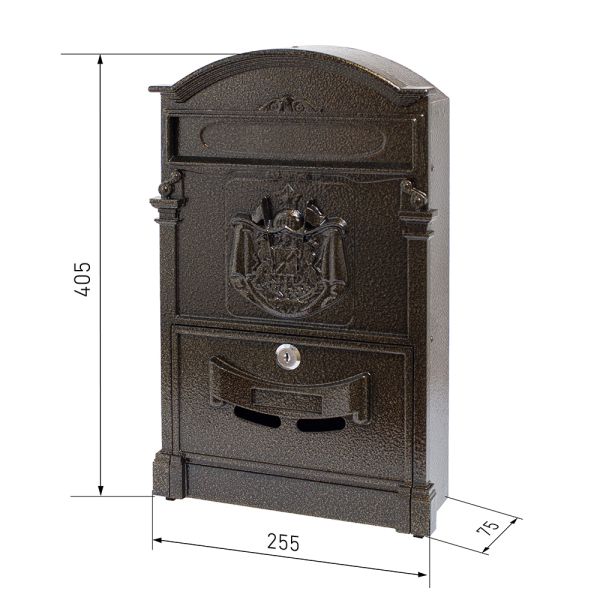 Ящик почтовый АЛЛЮР №4010 бронза (5)