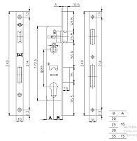 KALE 153/P 30mm W/B хром б/о, б/н, б/мех.секр м/о 85мм Замок врезной б/руч (30) KALE 153/P 30mm W/B хром б/о, б/н, б/мех.секр м/о 85мм Замок врезной б/руч (30)