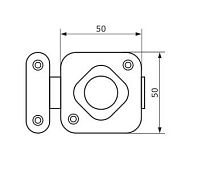 Домарт завертка дверная хром (50) Домарт завертка дверная хром (50)