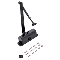 NOTEDO Доводчик дверной DC-100 легкий характер BLACK  до 120кг черный (10) 