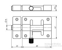 Засов Симеко ЗЩ 032 медь круглый (50)