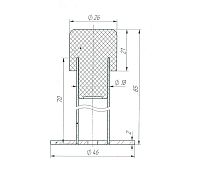 Зенит упор дверной УД-02 INOX (100,10) Зенит упор дверной УД-02 INOX (100,10)