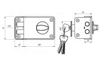 Д-град Зенит ЗН1-3-1 Медь Замок накладной (16)