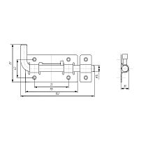 Засов Киров Секрет ЗД-03 антик бронза круглый Г-образный (20)