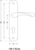 АЛЛЮР 103-1 55 мм CP хром Комплект ручек (12,20)