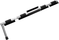 Засов Домарт ДОБРЫНЯ 1000мм мод.2 черный d-20мм (1)  