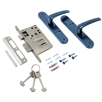 Птимаш ЗВ9-4.08 синий муар Замок врезной с/руч (10) Птимаш ЗВ9-4.08 синий муар Замок врезной с/руч (10)