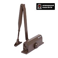 БУЛАТ Доводчик дверной ULTIMATE ДД-100 A-C (40-120 кг) коричневый, морозостойкий(10) 