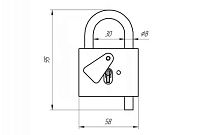 Д-град Зенит ВС-5 контр d8мм Замок навесной (100) Д-град Зенит ВС-5 контр d8мм Замок навесной (100)