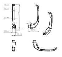 Ручка для пластиковых окон ИРИС (HERMO) штифт 35 мм корич. RAL-8017 (100,5!!!) 