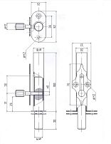 С-Пб Засов врезной с круг.ригелем, серебро (40) С-Пб Засов врезной с круг.ригелем, серебро (40)