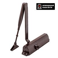 БУЛАТ Доводчик дверной ДД 302/3 B-C (25-85 кг) коричневый, с ветровым тормозом (10)