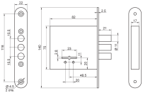Рязань ЗВ 8-4С/13 76600 Замок врезной б/руч (30) Рязань ЗВ 8-4С/13 76600 Замок врезной б/руч (30)
